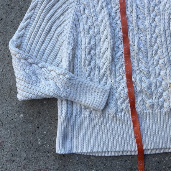 Ralph Lauren Black Label Heavy Cotton Cableknit Relaxed Sweater M Preppy Coastal - Picture 9 of 9